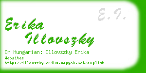 erika illovszky business card